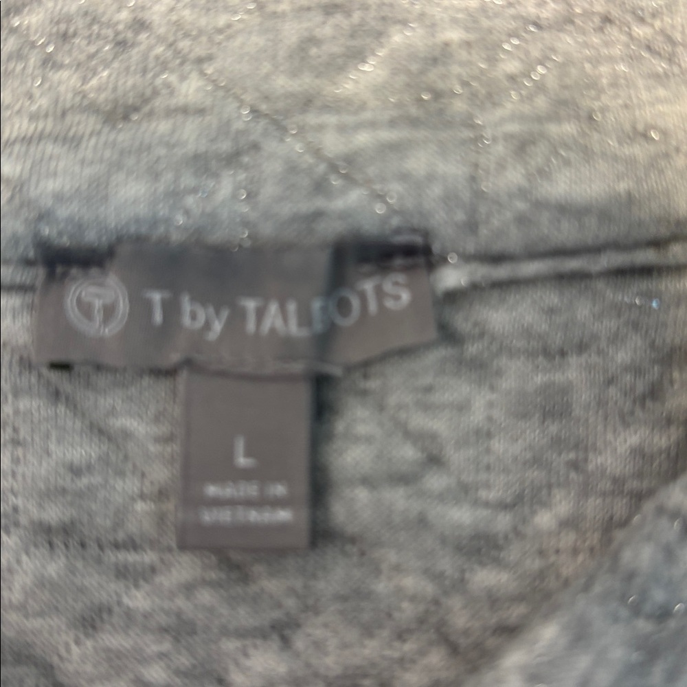 Talbots Gray Quilted Sweater - Picture 3 of 4